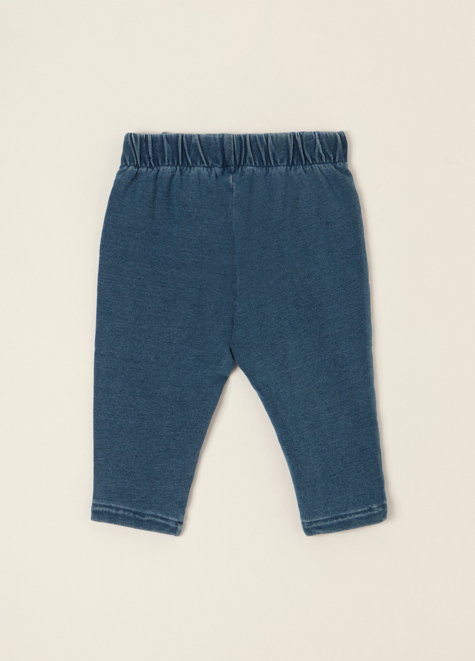 Baby girls&rsquo; blue stretch-cotton slim-fit denim jeans