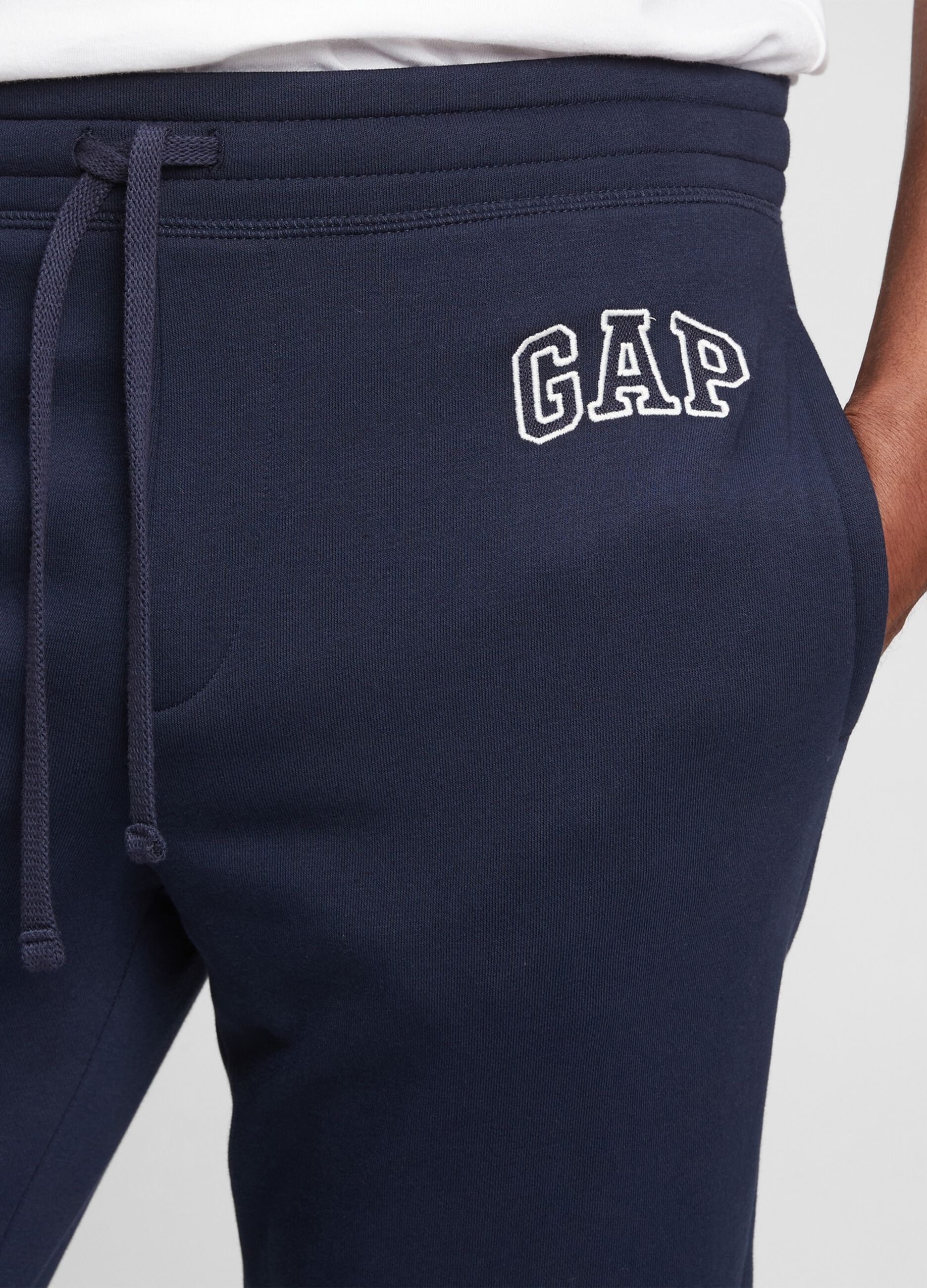 Fleece joggers with logo embroidery