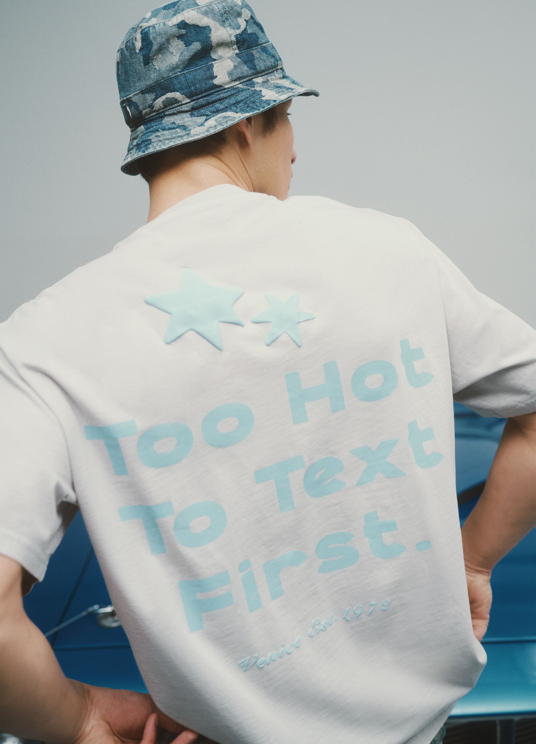 T-shirt grigia a maniche corte in puro cotone