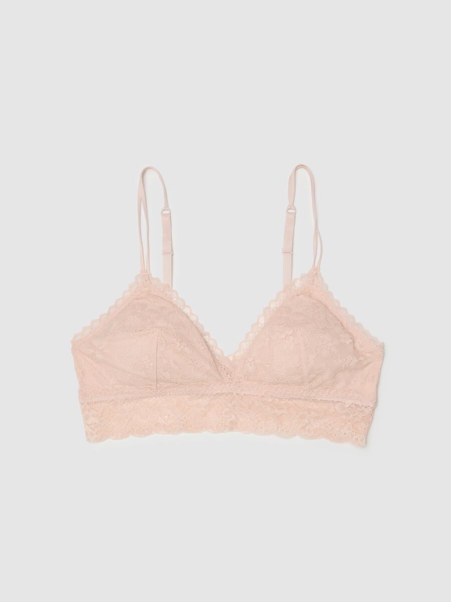 Pink Lace Wireless Bra_4