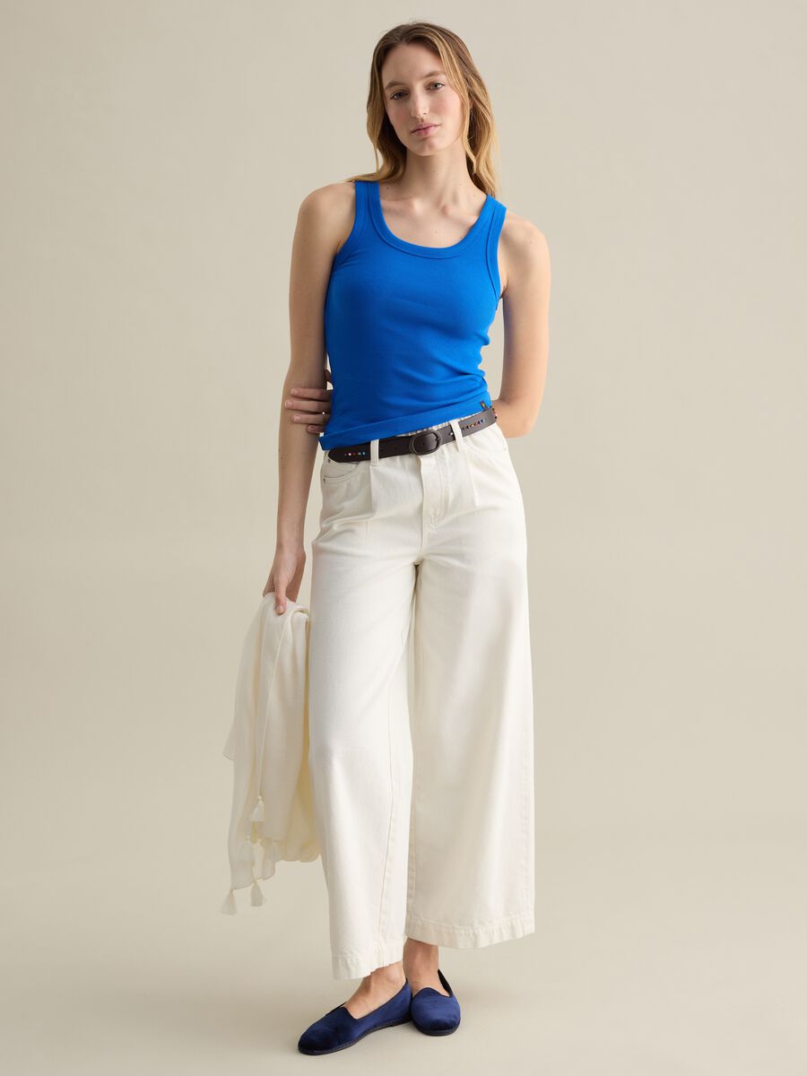 Cream scarf with tassels_3