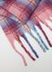 Multicoloured Checkered Scarf with Fringe_2