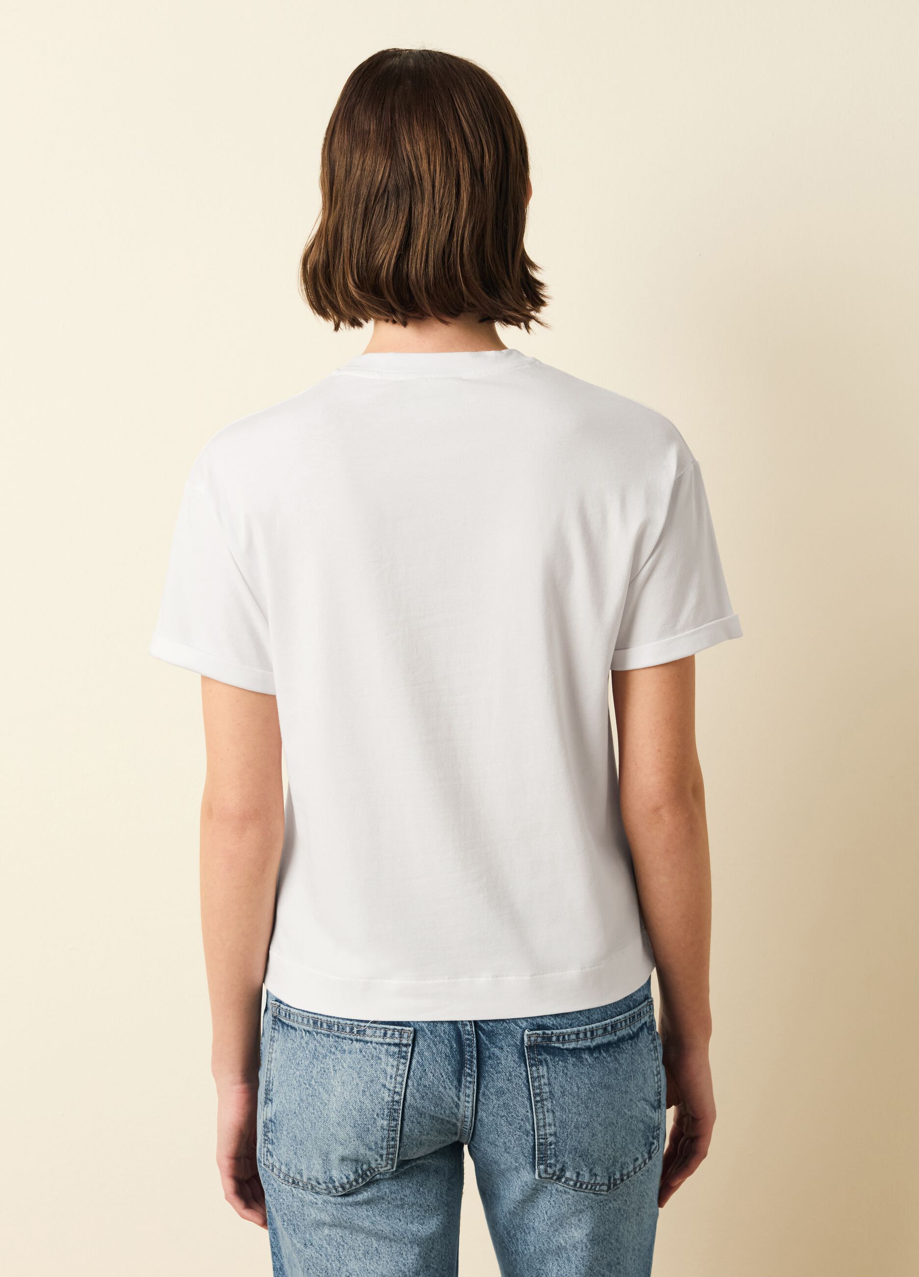 Stretch cotton and modal T-shirt