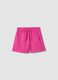 Girls&rsquo; pink 100% cotton shorts, regular fit_0