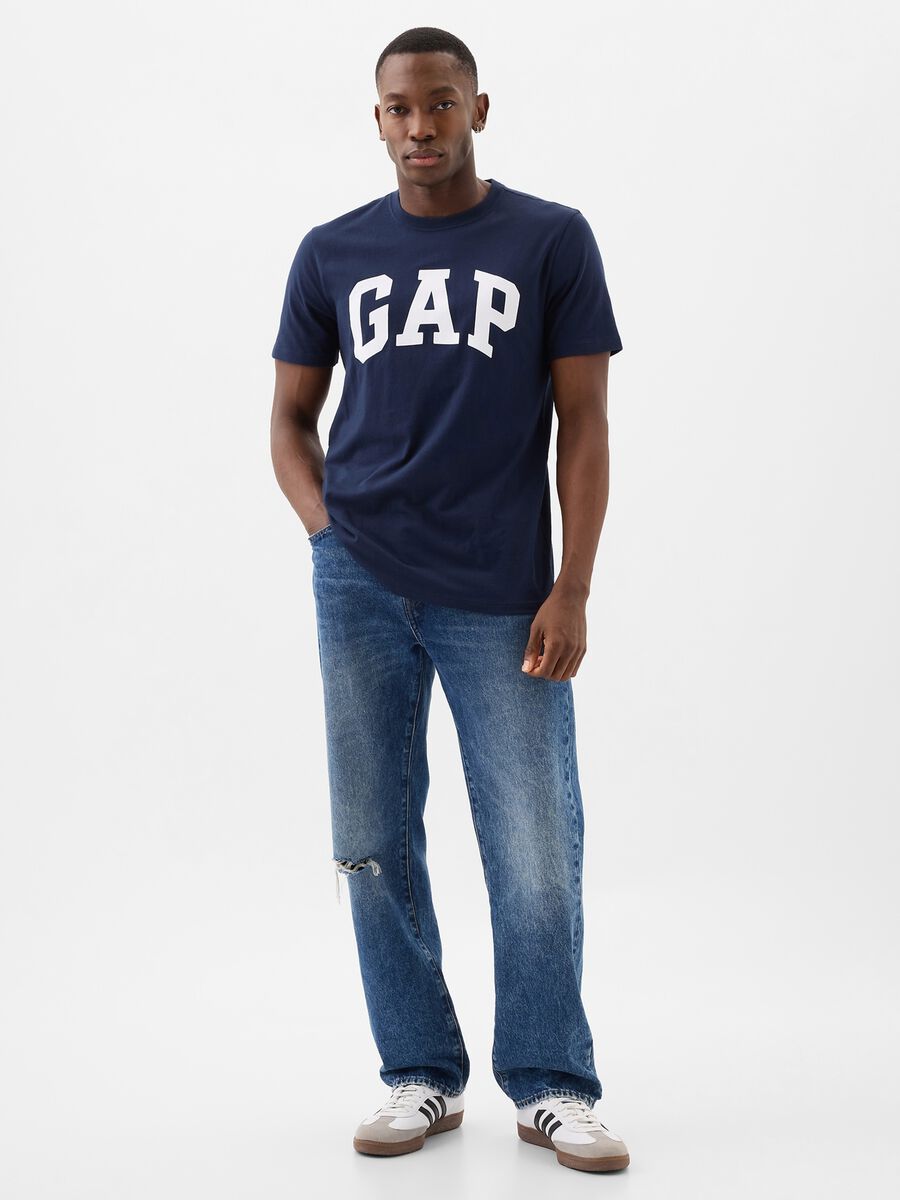 T-shirt in cotone con stampa logo_1