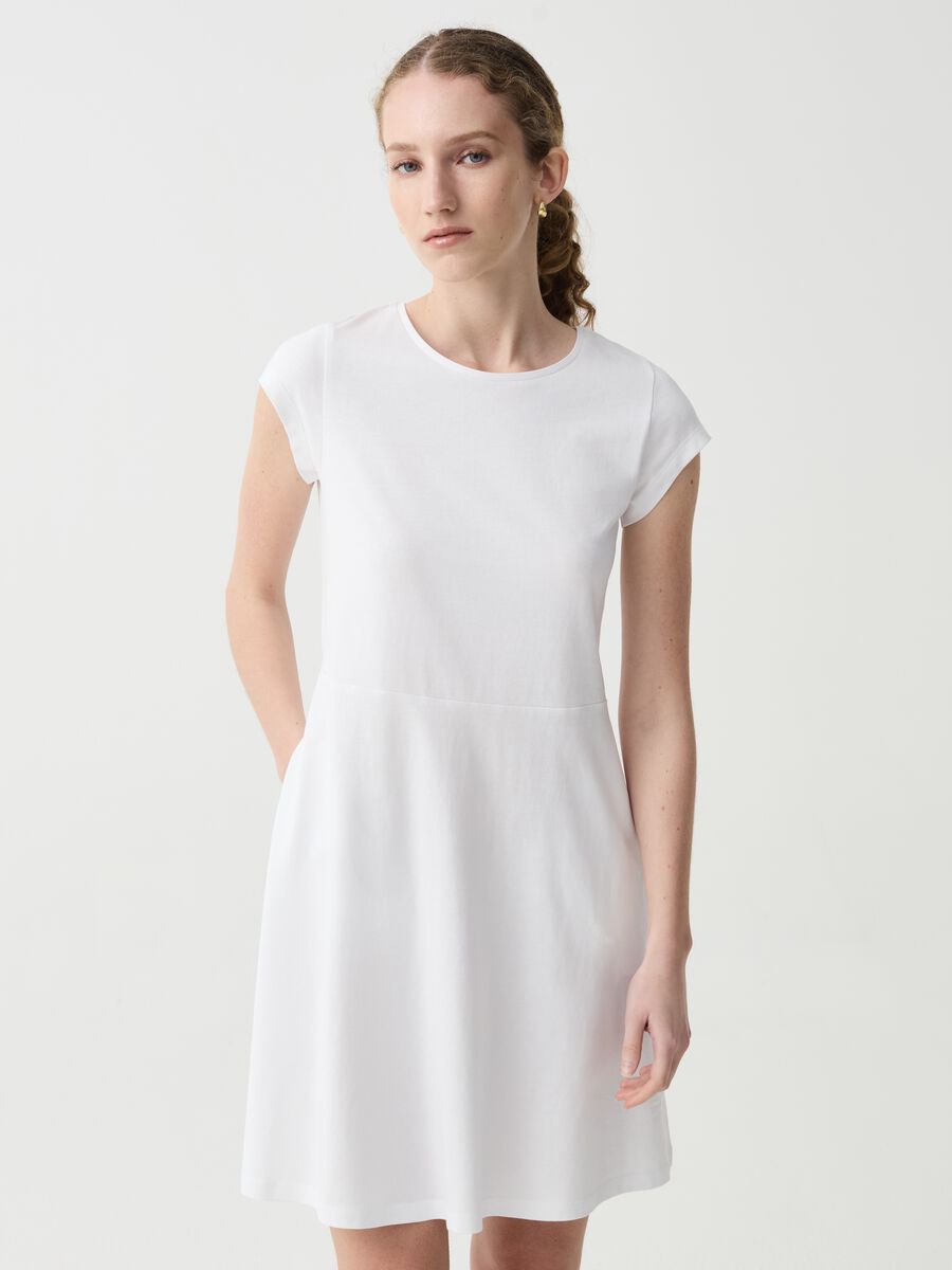 Essential short dress in cotton_0