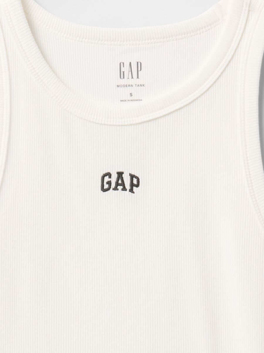 White tank top in stretch fabric_4