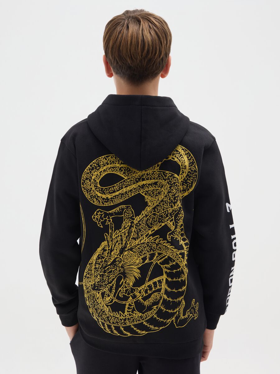 Children's black cotton blend sweatshirt, regular fit_1