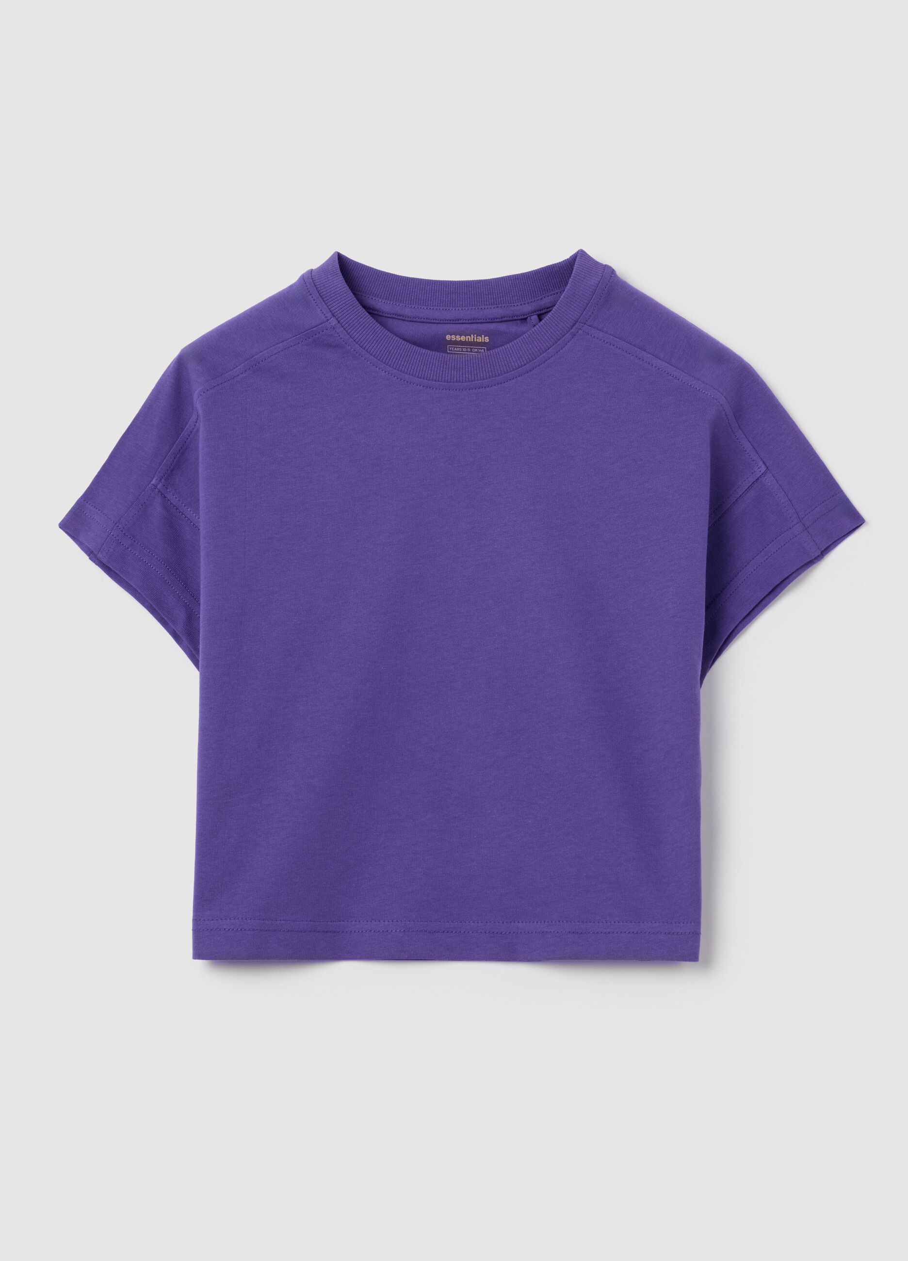 Relaxed Purple T-shirt in Organic Cotton