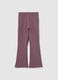 Girls' Purple Stretch Cotton Leggings_0