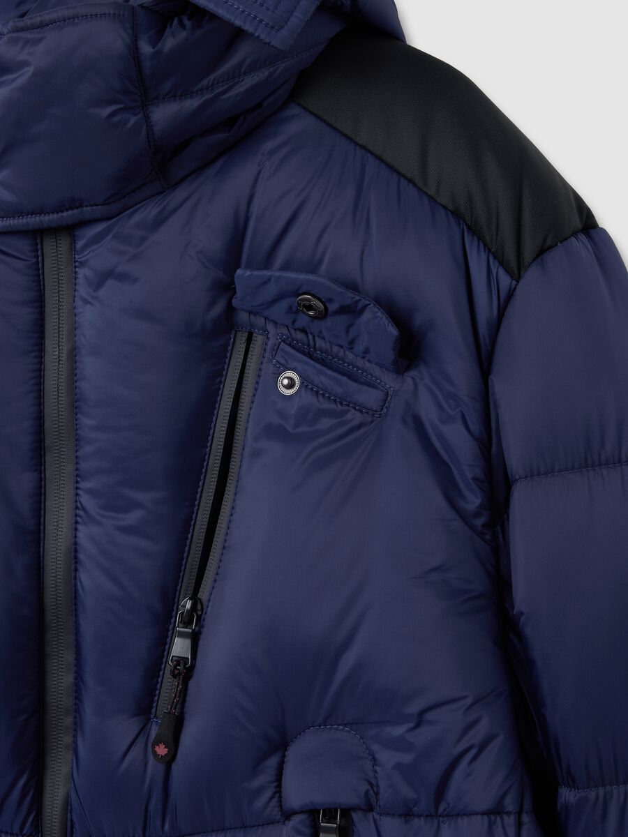 Blue padded jacket regular fit_5