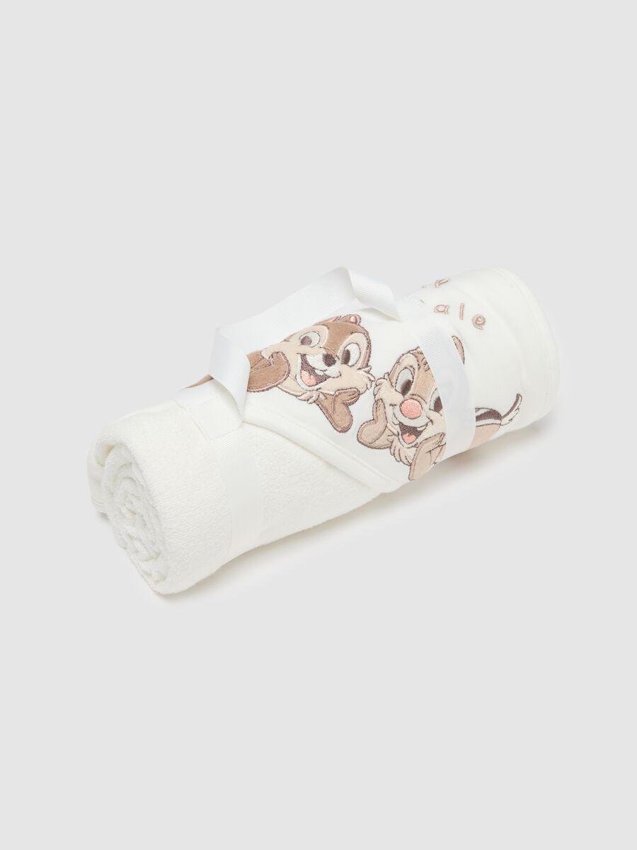 Accappatoio unisex per neonati in misto cotone bianco_1
