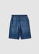 Boys&rsquo; blue denim cotton-blend straight-fit shorts with pockets_1