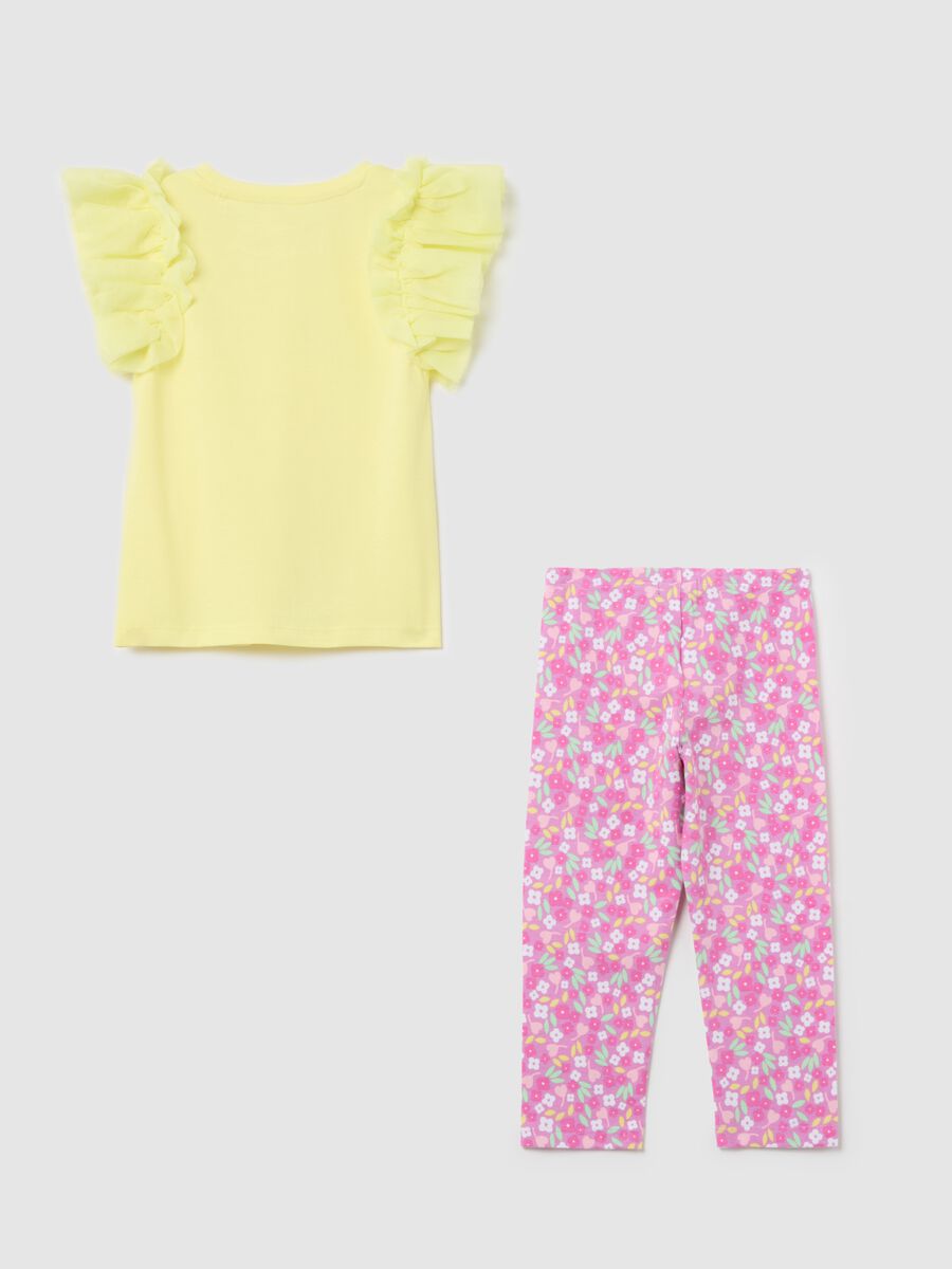 Cotton jogging set with flounce and print_1