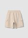 Shorts cargo in puro cotone beige da bambino comfort fit_1