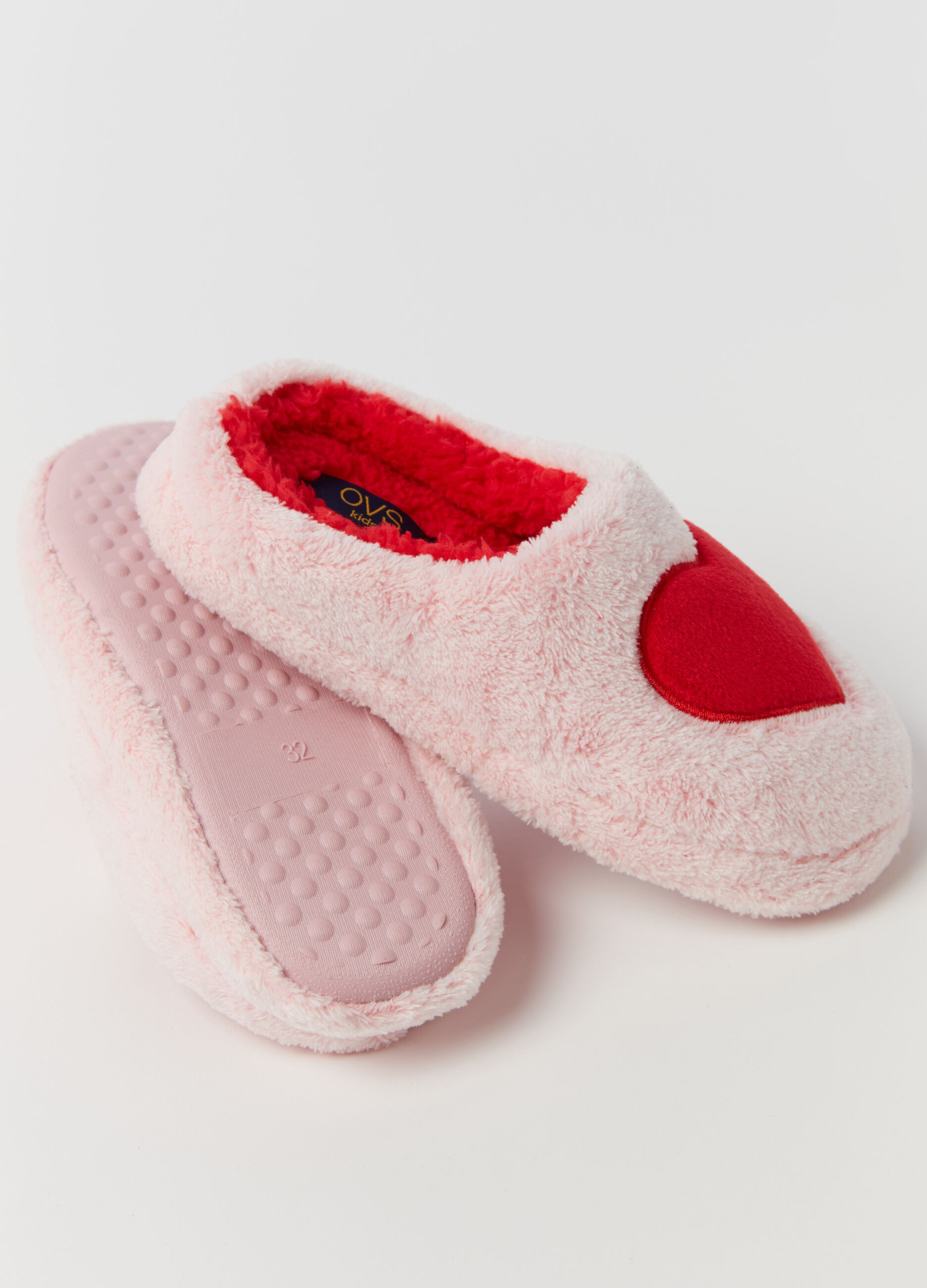 Pantofole in eco pelliccia con ricamo cuore OVS KIDS da Bambina OVS