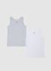 Multicolour pure cotton child&rsquo;s regular fit vests twin pack_0