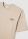 Beige pure cotton T-shirt relaxed fit with emblem_5
