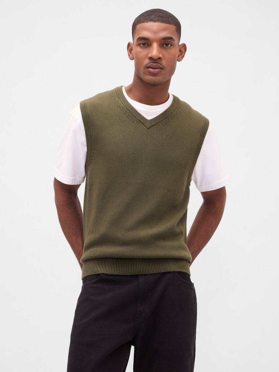 Green Cotton Vest_0