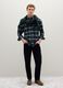 Multicolour checked shirt in pure cotton flannel regular fit_1