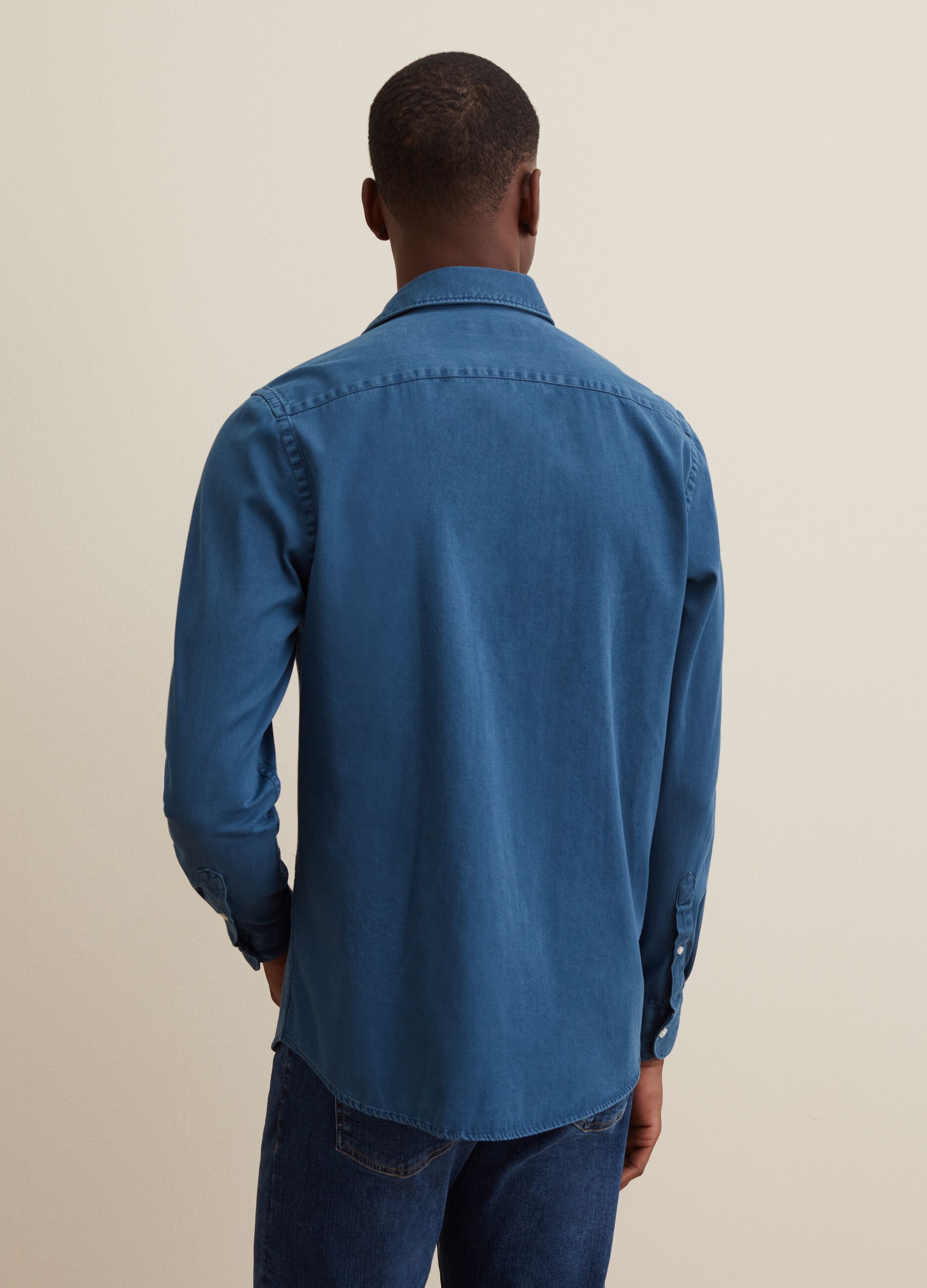 Camicia slim fit in denim