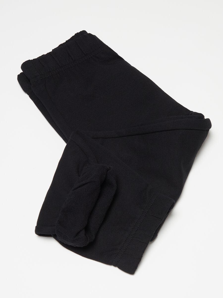 Fleece joggers with elasticated edging_2