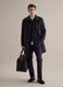Trench lungo nero regular fit con bottoni_1