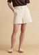 Beige pure cotton shorts_1
