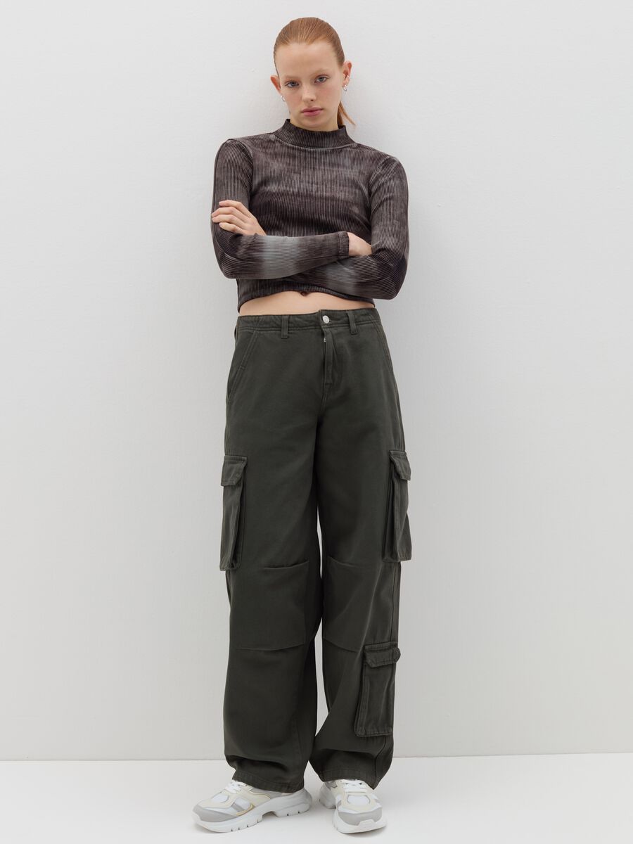 Cotton cargo trousers_0
