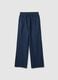 Wide leg pure cotton denim trousers_4