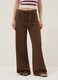 Brown Pure Cotton Wide Leg Trousers_1