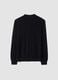 Black pure merino wool polo jumper with polo collar_2