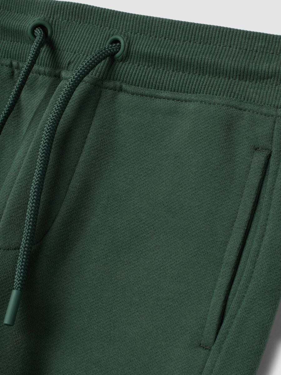 Pantaloni jogger verdi in puro cotone organico relaxed fit_2