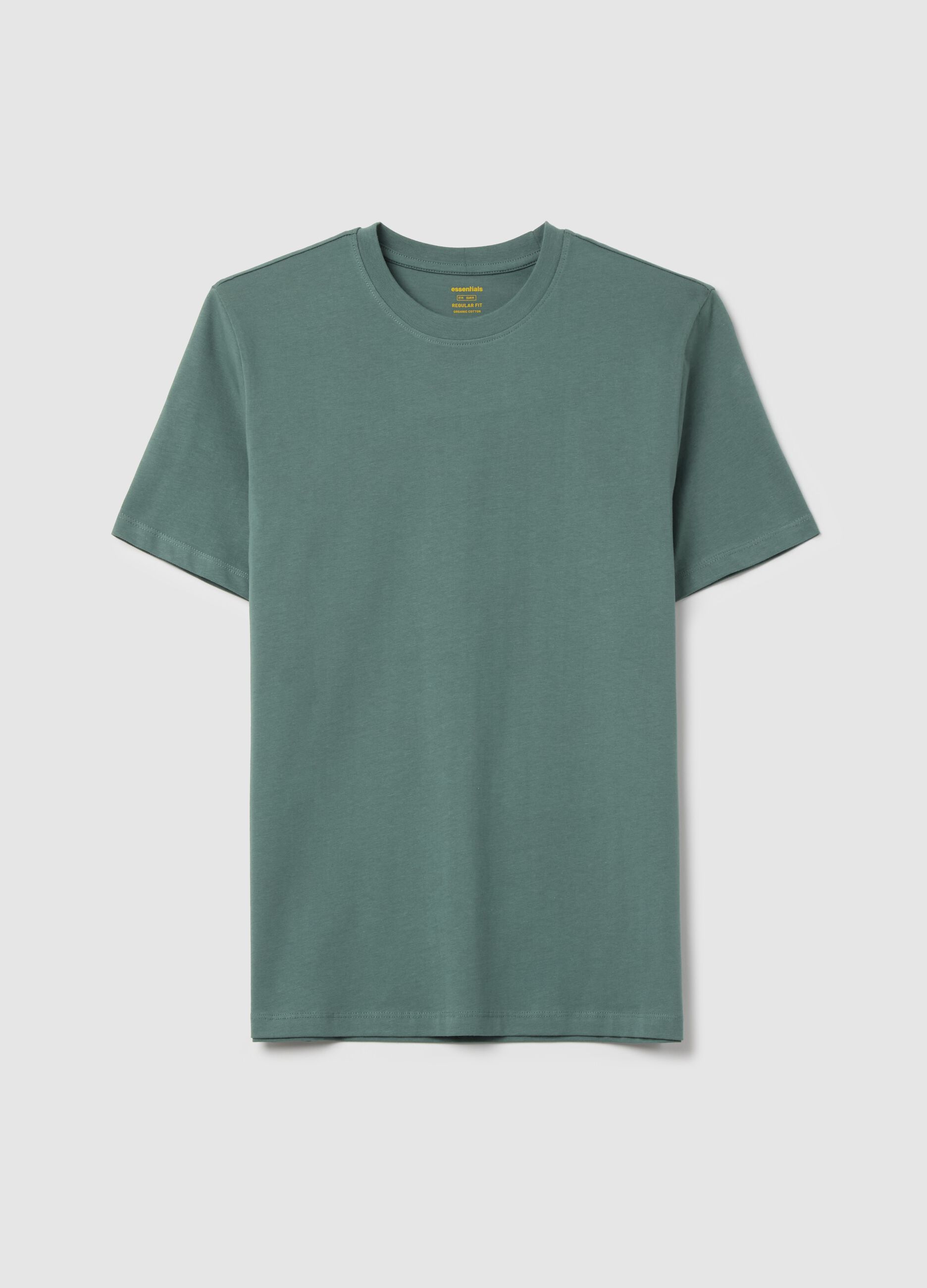 T-shirt in cotone bio con scollo rotondo 