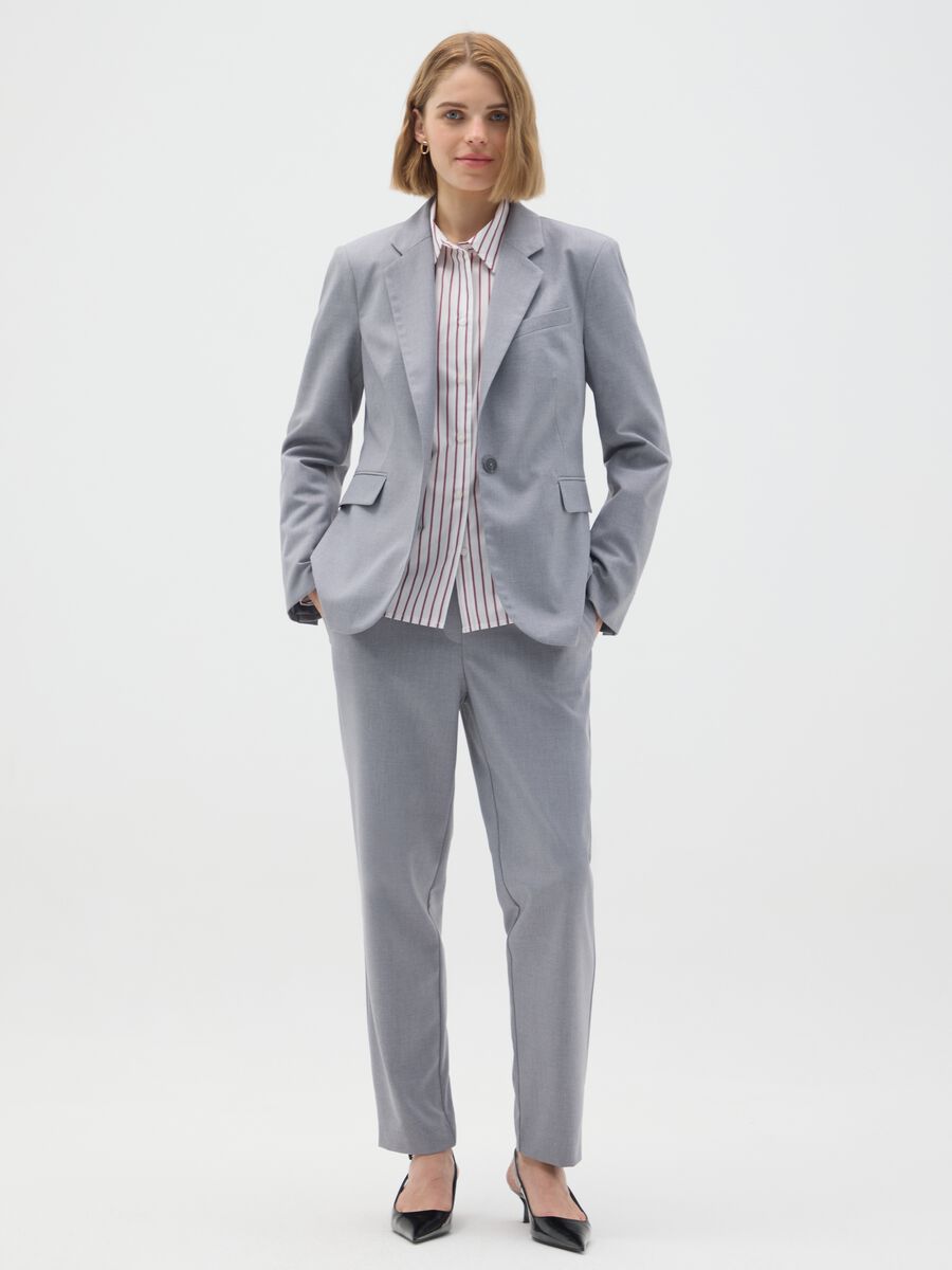 Grey Regular Fit Blazer_2