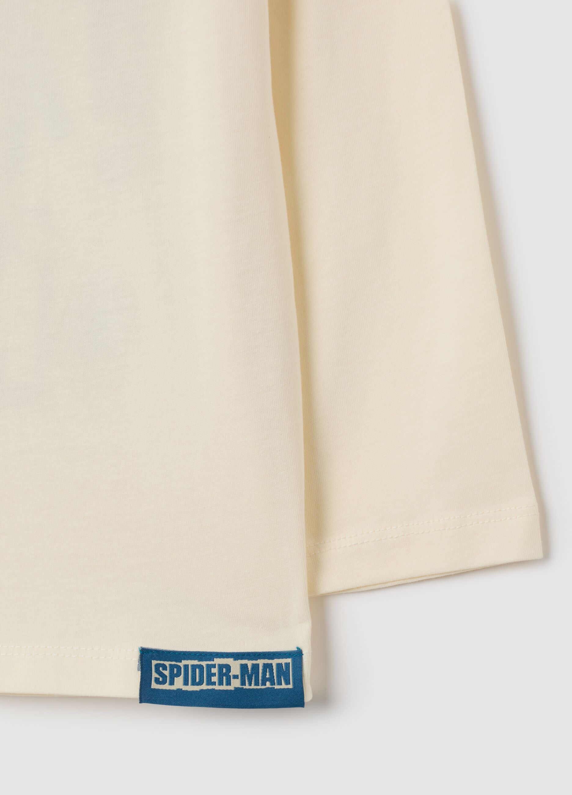 Maglietta da bambino in puro cotone beige regular fit con stampa