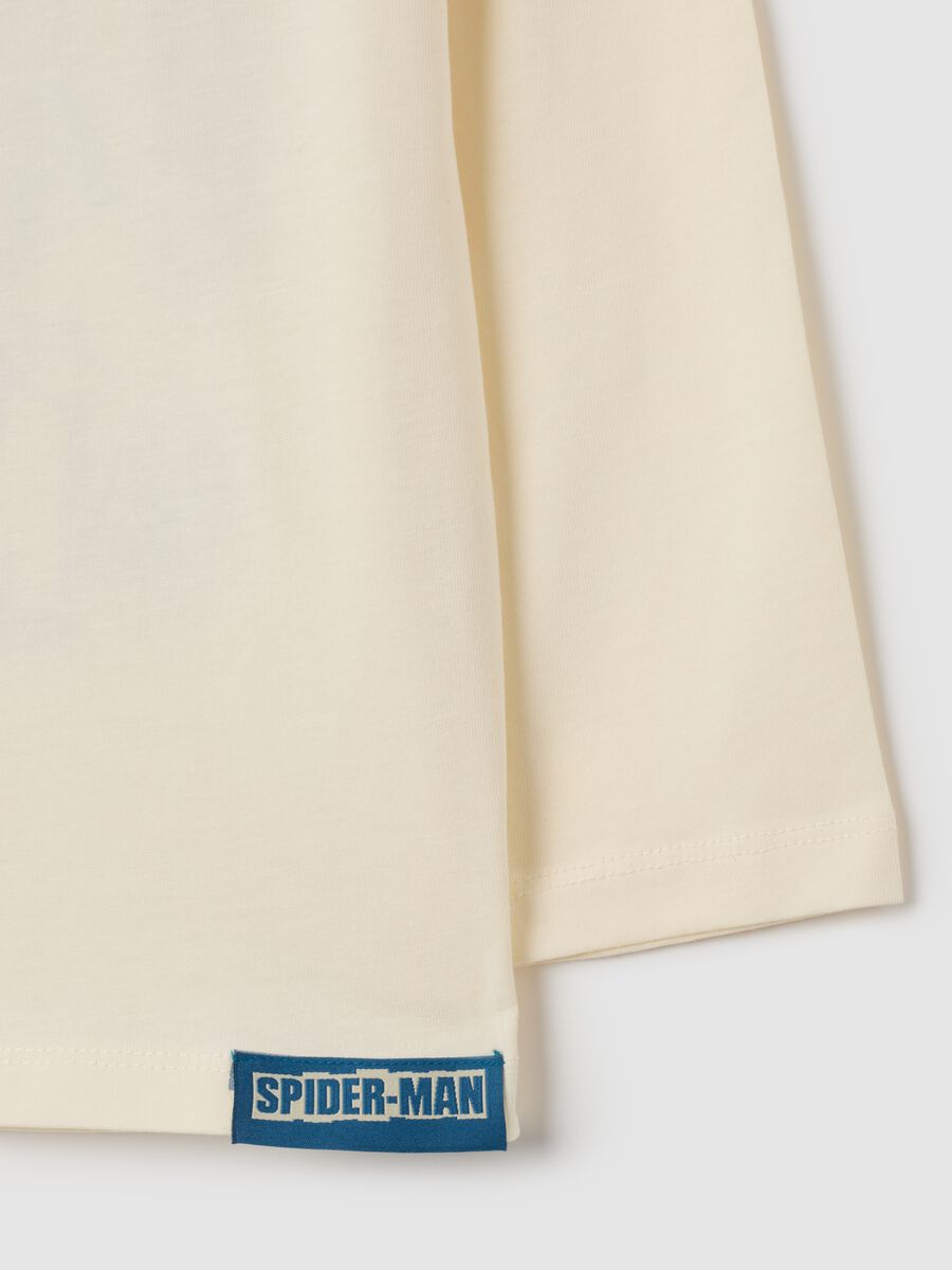 Maglietta da bambino in puro cotone beige regular fit con stampa_3