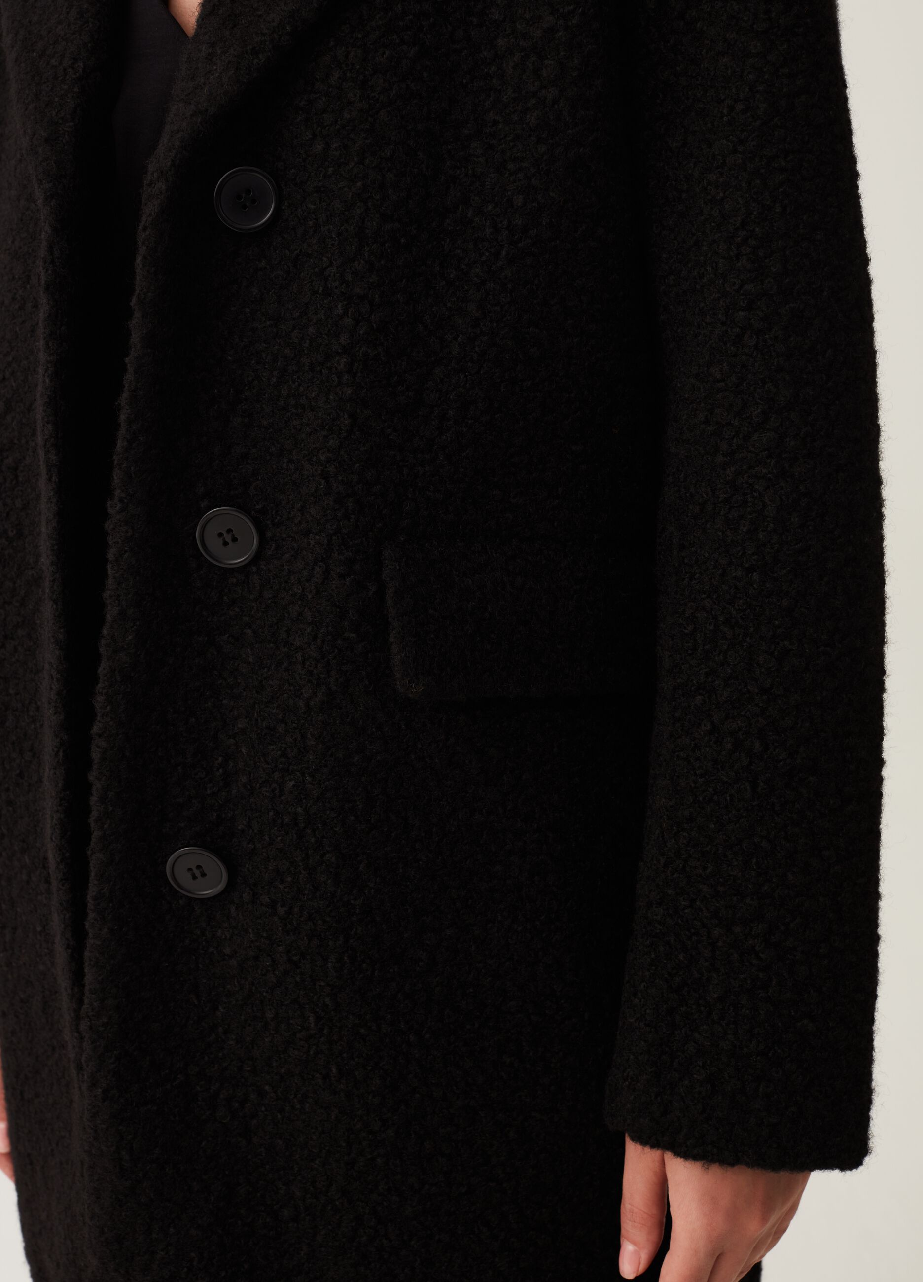 Cappotto lungo effetto boucle_3