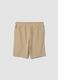 Boy's regular fit beige pure cotton shorts_4