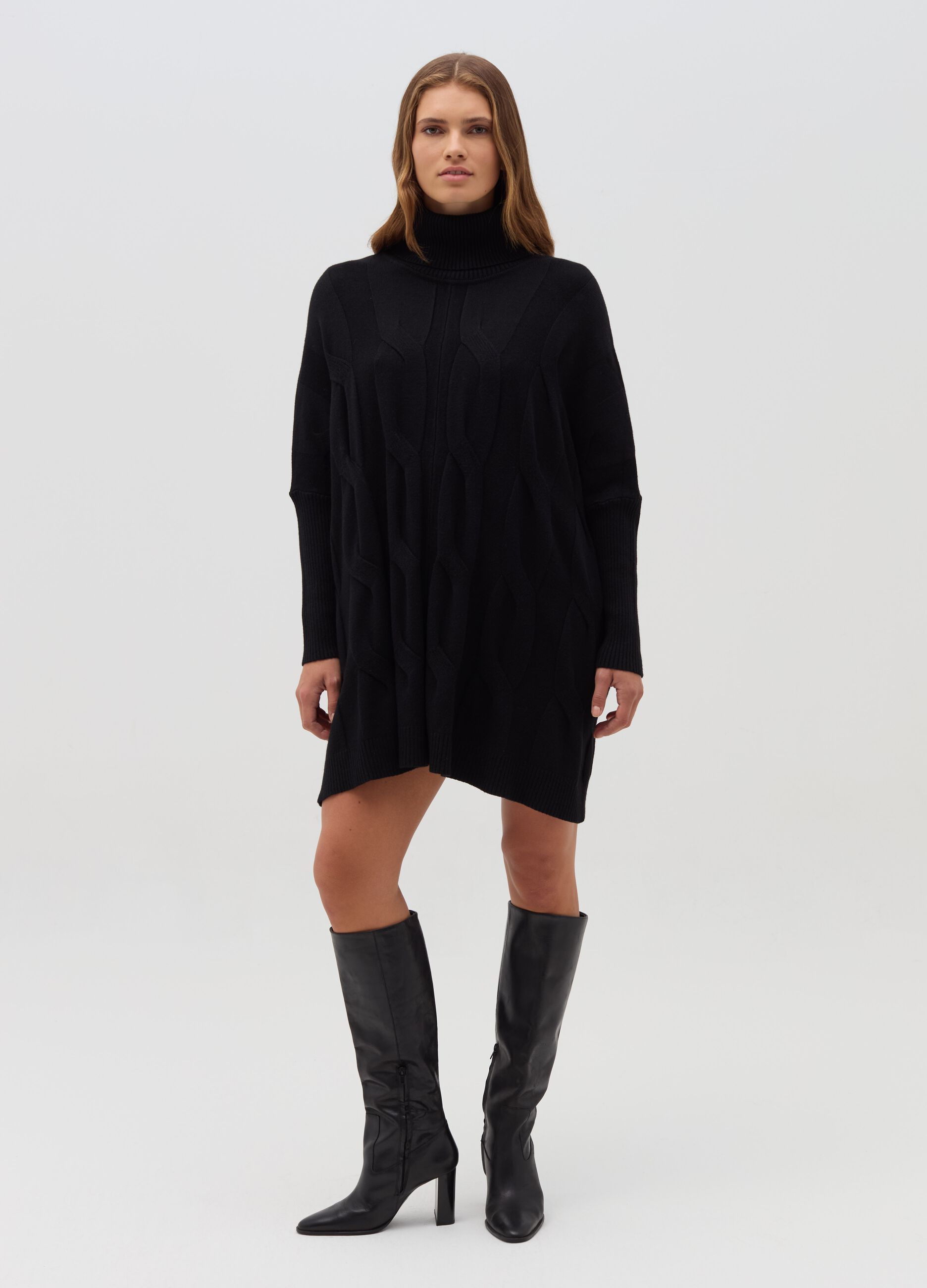 Vestito maglia collo alto top