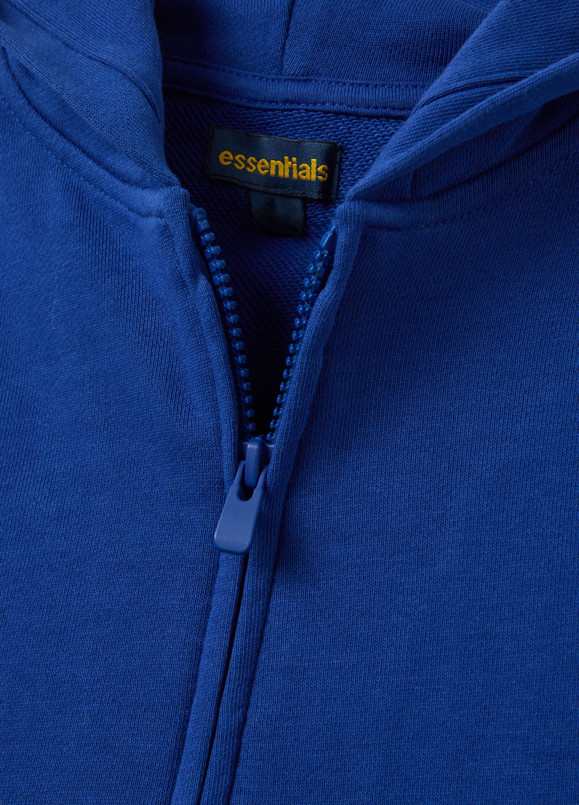 French terry full-zip hoodie
