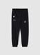 Boys' black cotton blend joggers regular fit_3