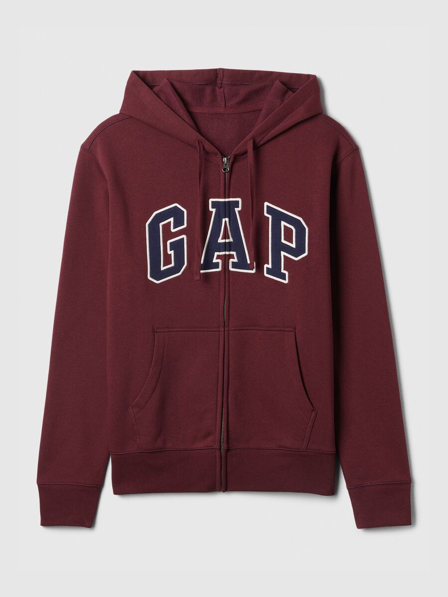 Full-zip con cappuccio e ricamo logo_4