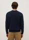 Regular fit blue crew neck pure cotton jumper_2