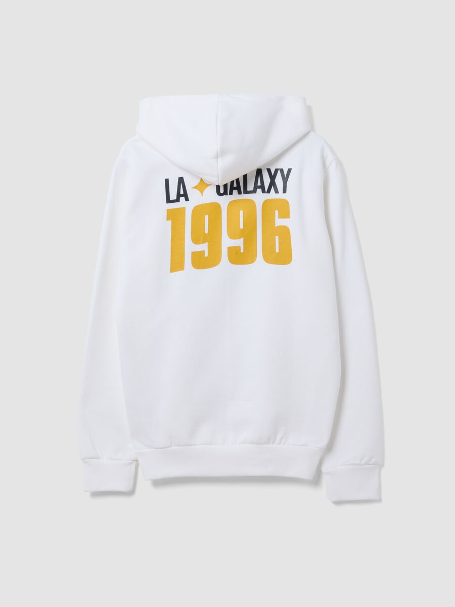 White LA Galaxy printed cotton-blend hoodie_1