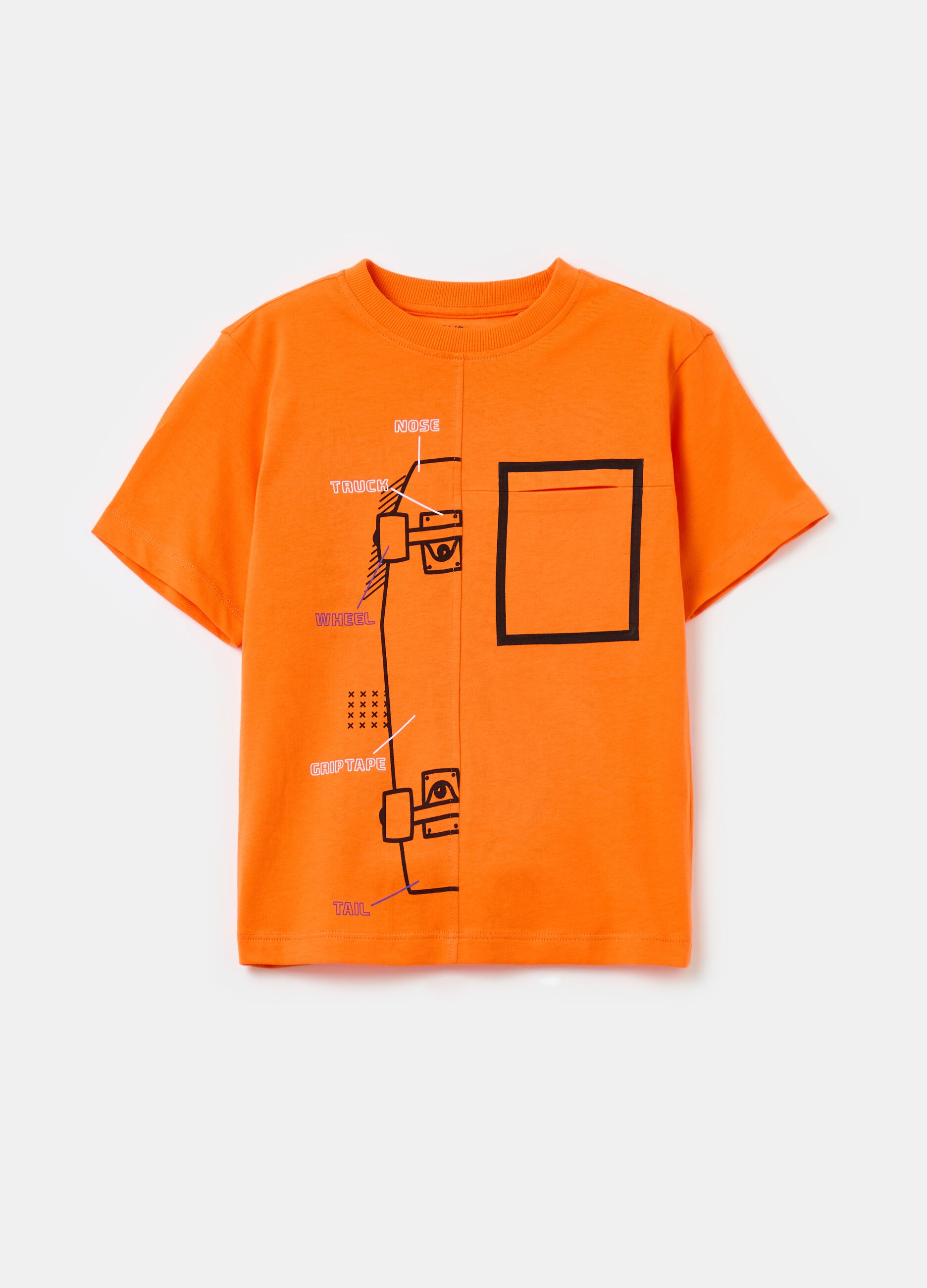 Printed cotton T-shirt