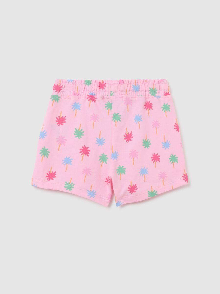 Baby girl shorts in pure cotton multicolor regular fit_1