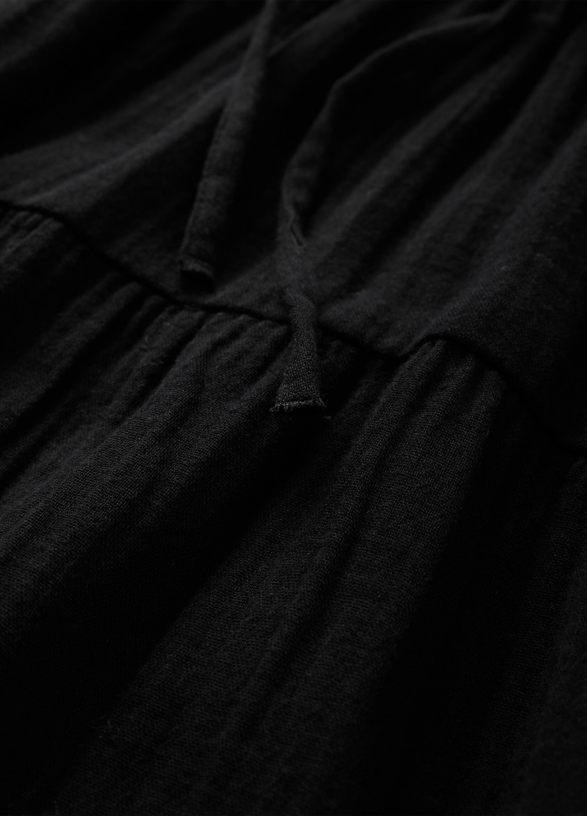 Black summer set with top and long skirt