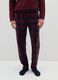 Red plaid fleece regular fit pyjama_3