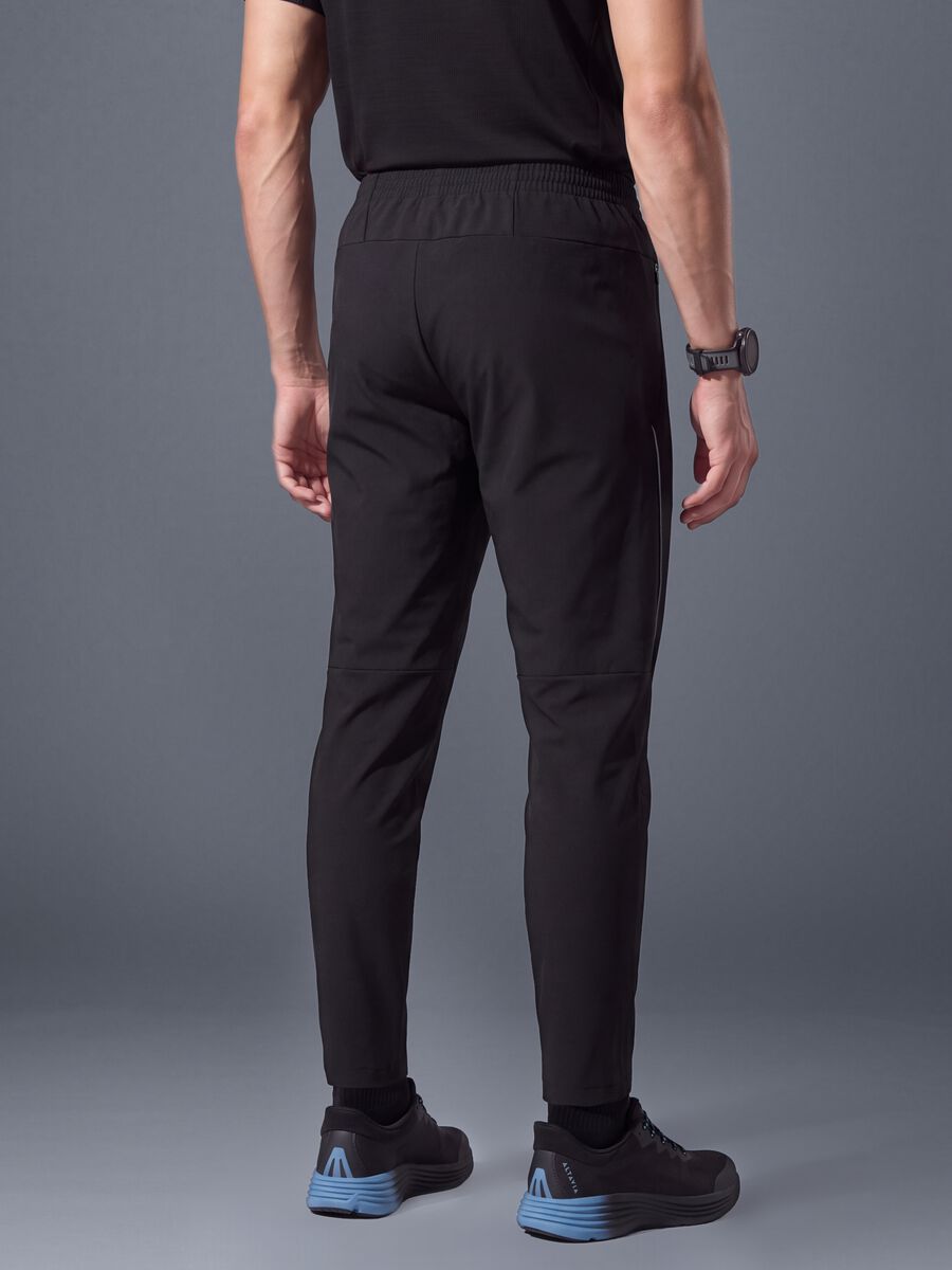 Black Easy Dry ALTAVIA stretch running trousers_2